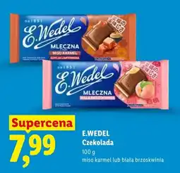 Lidl Czekolada mleczna biała brzoskwinia E.Wedel oferta