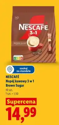 Lidl Napój kawowy 3 w 1 Brown Sugar Nescafé oferta