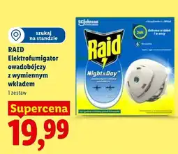 Lidl Elektrofumigator owadobójczy z wymiennym wkładem Raid Night&Day oferta