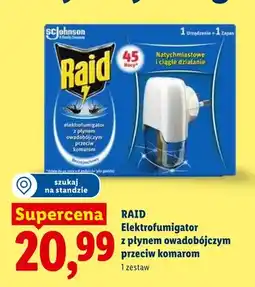 Lidl Elektrofumigator z płynem owadobójczym przeciw komarom Raid oferta