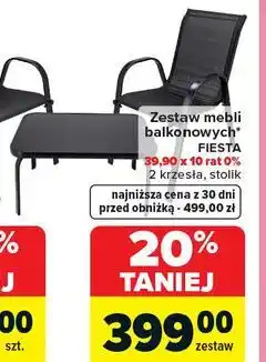Carrefour Zestaw mebli balkonowych FIESTA oferta