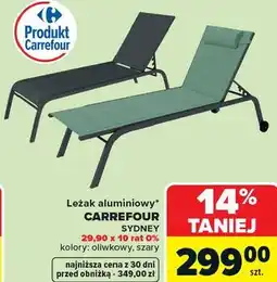 Carrefour Leżak aluminiowy* CARREFOUR SYDNEY oferta