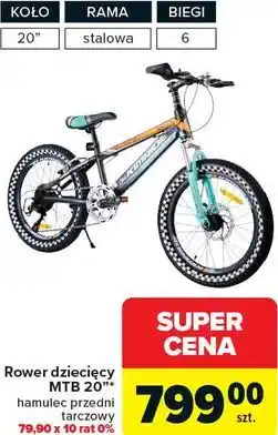 Carrefour Rower dziecięcy MTB 20 oferta