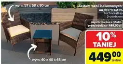 Carrefour Zestaw mebli balkonowych 2-osobowy oferta