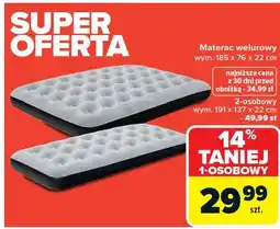 Carrefour Materac welurowy wym. 185 x 76 x 22 cm oferta