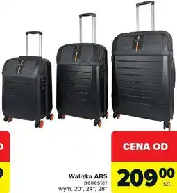 Carrefour Walizka ABS poliester wym. 20, 24, 28 oferta
