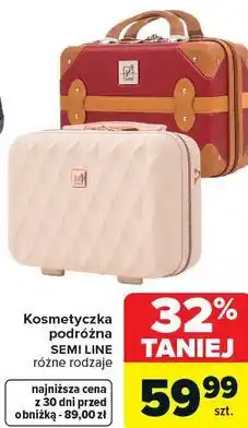Carrefour Kosmetyczka podróżna SEMI LINE różne rodzaje oferta