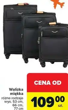 Carrefour Walizka miękka różne rodzaje wys. 53 cm, 66 cm, 77 cm oferta
