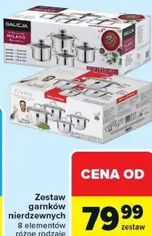 Carrefour Zestaw garnków nierdzewnych oferta