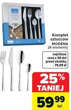 Carrefour Komplet sztućców MODENA 24 elementy oferta