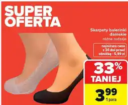 Carrefour Skarpety balerinki damskie oferta