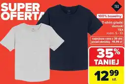 Carrefour T-shirt gładki damski TEX oferta