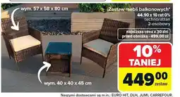 Carrefour Zestaw mebli balkonowych z technorattanu oferta