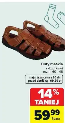 Carrefour Buty męskie z dziurkami oferta
