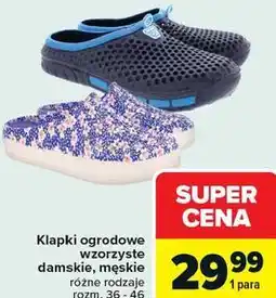 Carrefour Klapki ogrodowe wzorzyste damskie, męskie oferta