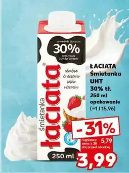Kaufland ŁACIATA Śmietanka UHT 30% tł oferta