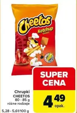 Carrefour Express Chrupki CHEETOS 80 - 85 g różne rodzaje oferta