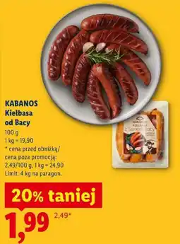 Lidl Kiełbasa od Bacy oferta