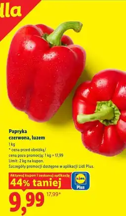 Lidl Papryka czerwona, luzem oferta