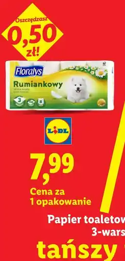 Lidl Papier toaletowy rumiankowy, 3-warstwowy oferta