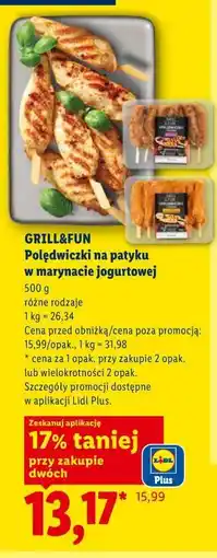 Lidl GRILL&FUN Polędwiczki na patyku w marynacie jogurtowej oferta