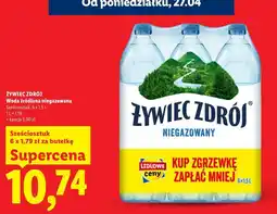 Lidl Żywiec Zdrój Woda źródlana niegazowana oferta