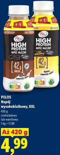 Lidl Pilos Napój wysokobiałkowy, XXL oferta