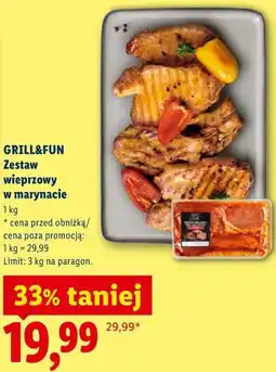 Lidl GRILL&FUN Zestaw wieprzowy w marynacie oferta