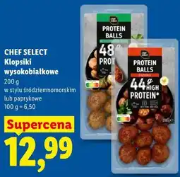 Lidl CHEF SELECT Klopsiki wysokobiałkowe 200 g w stylu śródziemnomorskim lub paprykowe oferta