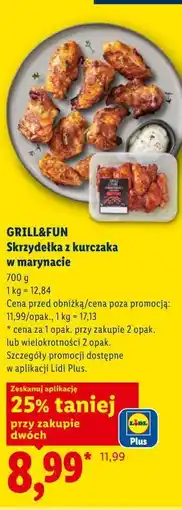Lidl GRILL&FUN Skrzydełka z kurczaka w marynacie oferta