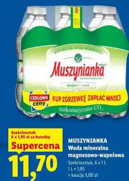 Lidl MUSZYNIANKA Woda mineralna magnezowo-wapniowa Sześciosztuk oferta