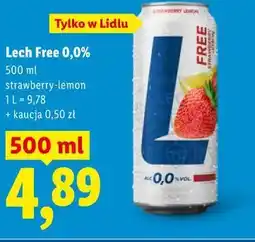 Lidl Lech Free 0,0% strawberry-lemon oferta