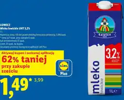 Lidl Mleko łowickie UHT 3,2% Łowicz oferta