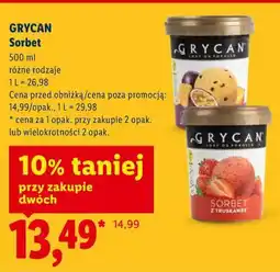 Lidl Sorbet GRYCAN oferta