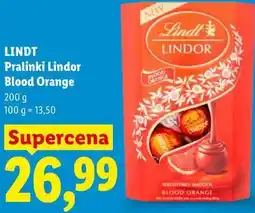 Lidl LINDT Pralinki Lindor Blood Orange oferta