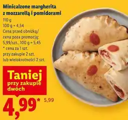 Lidl Minicalzone margherita z mozzarellą i pomidorami oferta