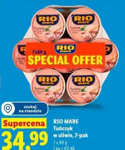 Lidl RIO MARE Tuńczyk w oliwie, 7-pak oferta