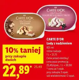 Lidl Lody z nadzieniem CARTE D'OR oferta