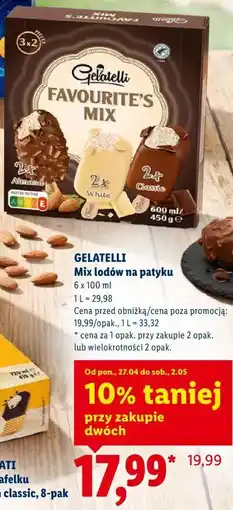 Lidl GELATELLI Mix lodów na patyku oferta