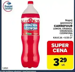Globi Napój gazowany Carrefour Oranżada Czerwona oferta