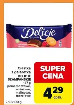 Carrefour Express Ciastka z galaretką Delicje Szampańskie wiśniowe oferta