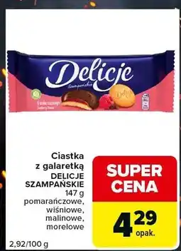 Carrefour Express Ciastka z galaretką wiśniowe Delicje Szampańskie oferta