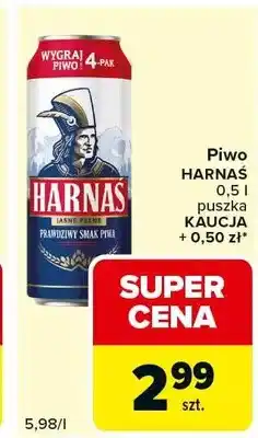 Carrefour Express Piwo Harnaś jasne pełne puszka oferta