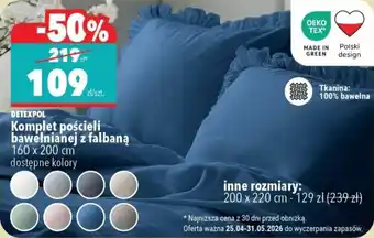 DETEXPOL Komplet pościeli bawełnianej z falbaną