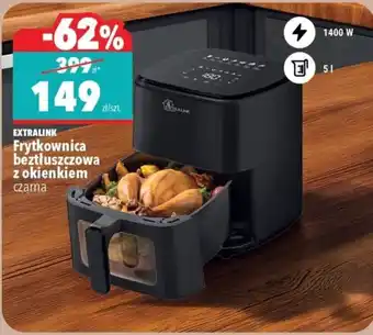 EXTRALINK Frytkownica beztłuszczowa z okienkiem czarna