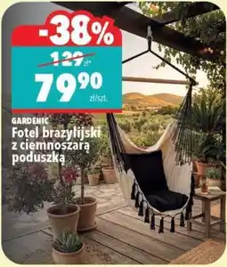 Biedronka GARDENIC Fotel brazylijski z ciemnoszarą poduszką oferta