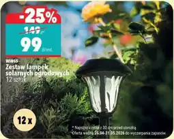 Biedronka WINGS Zestaw lampek solarnych ogrodowych oferta