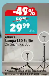 Biedronka Lampa LED Selfie 26 cm, niska, USB oferta