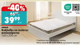 Biedronka Nakładka na materac wodoodporna SMUKEE 160 x 200 cm oferta