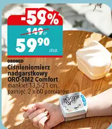 Biedronka Ciśnieniomierz nadgarstkowy ORO-SM2 Comfort mankiet 13,5-21 cm, pamięć 2 x 60 pomiarów oferta